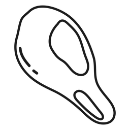 Fried chicken leg stroke PNG Design