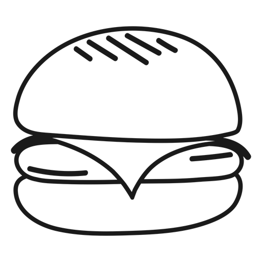 Cheeseburger-Schlaganfall PNG-Design