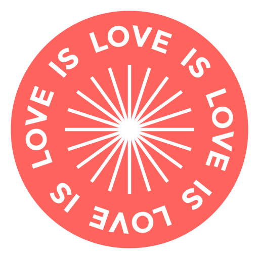 Love is love lgbt badge PNG Design