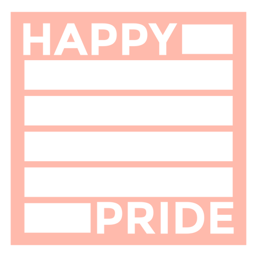 Happy pride quote badge PNG Design