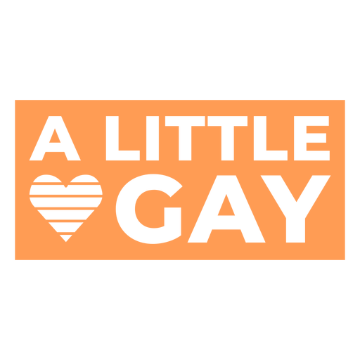 A little gay cut out badge
