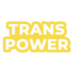 Trans power cut out badge PNG Design