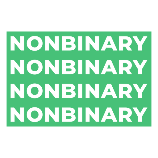 Nonbinary cut out badge