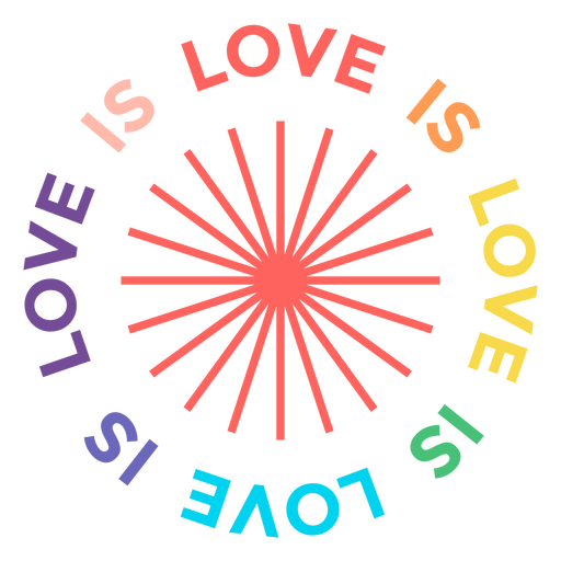Liebe ist Liebe lgbt Regenbogenabzeichen PNG-Design