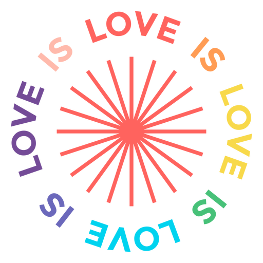 O amor é amor distintivo de arco-íris lgbt Desenho PNG