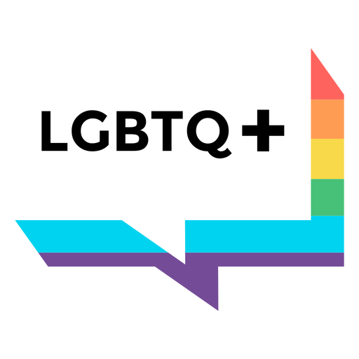 Insignia LGBTQ plana