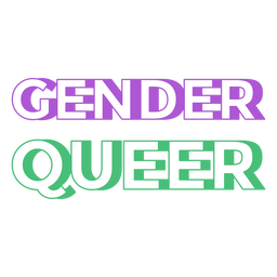 Gender Queer Cut Out Badge PNG & SVG Design For T-Shirts