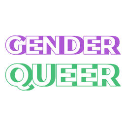 Insignia recortada de género queer Diseño PNG Transparent PNG