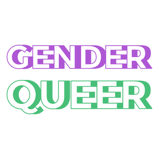 Gender queer cut out badge PNG Design