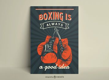O boxe é sempre um pôster de boa ideia O boxe é sempre um pôster de boa ideia
