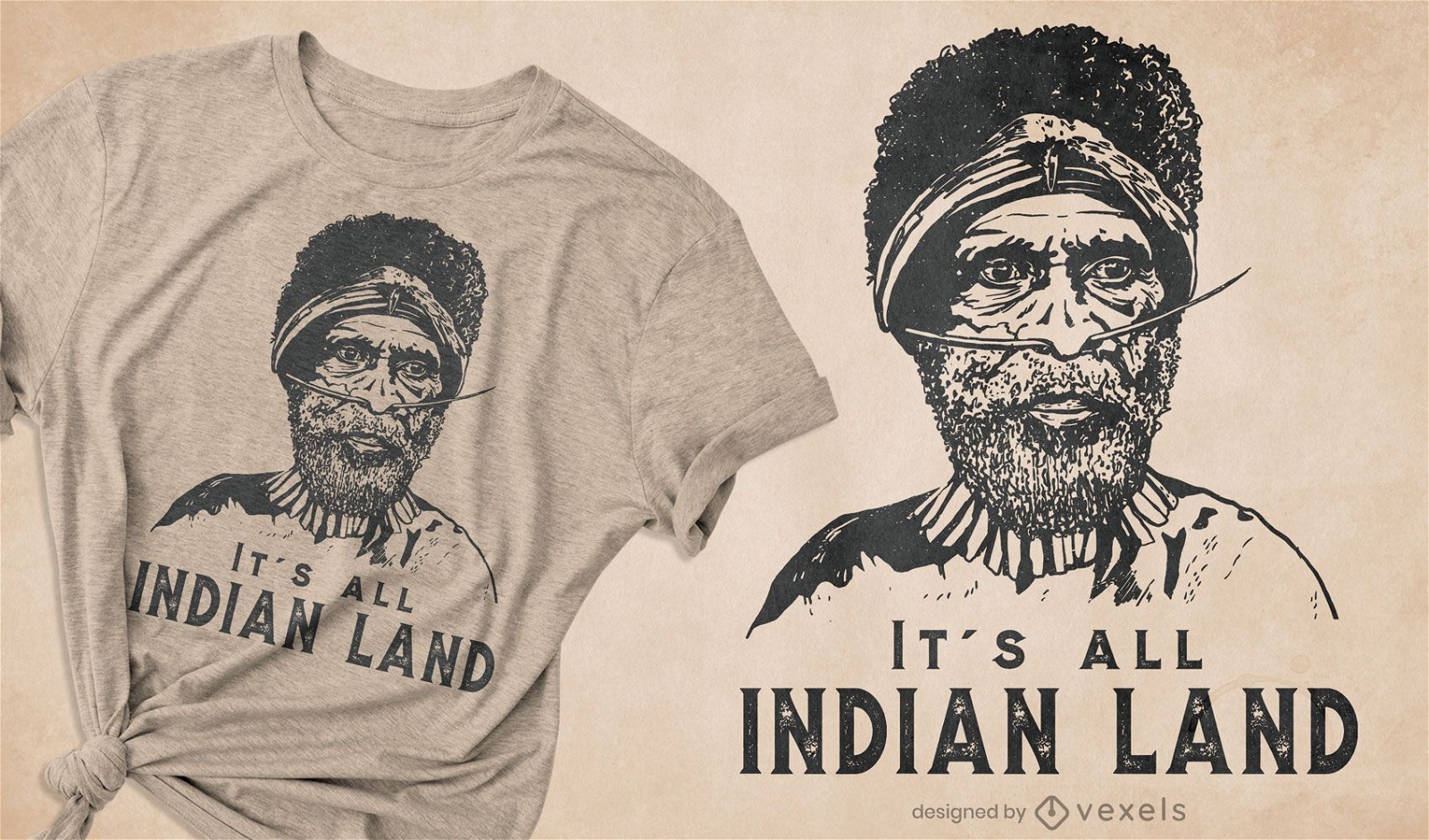 Sein ganz indisches Land-T-Shirt-Design