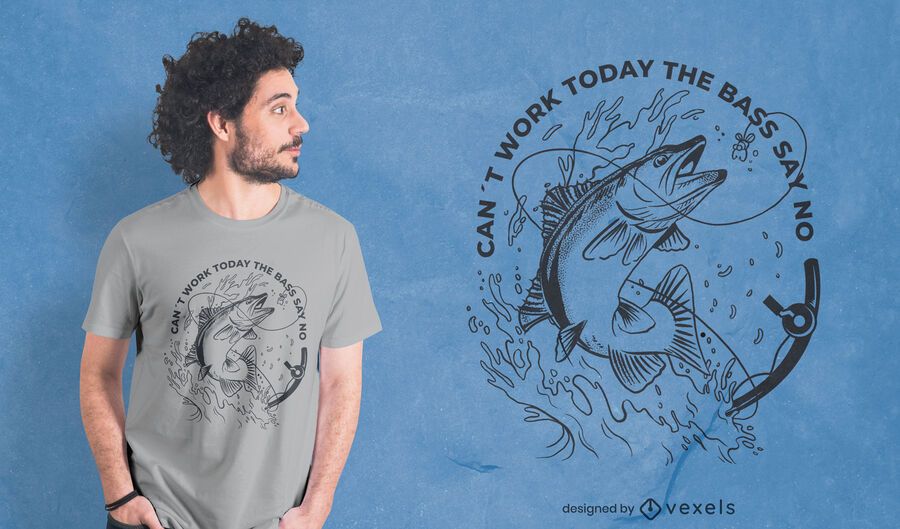 Can't work today fishing quote t-shirt design Can't work today fishing quote t-shirt design