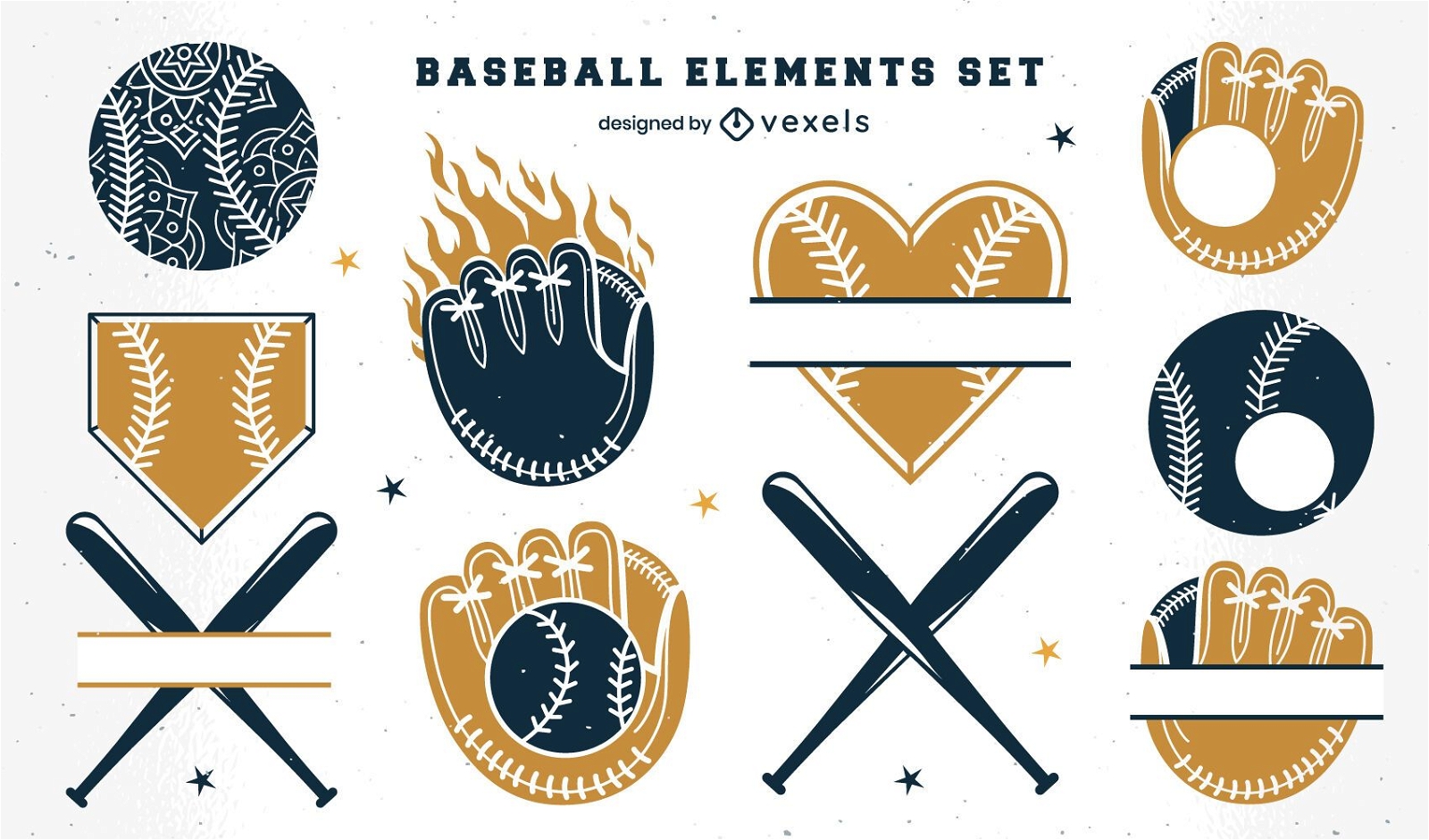 Elementos do emblema de beisebol