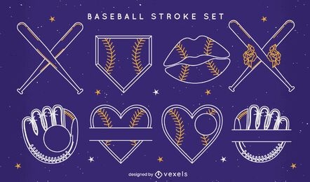 Elementos do emblema do traço de beisebol