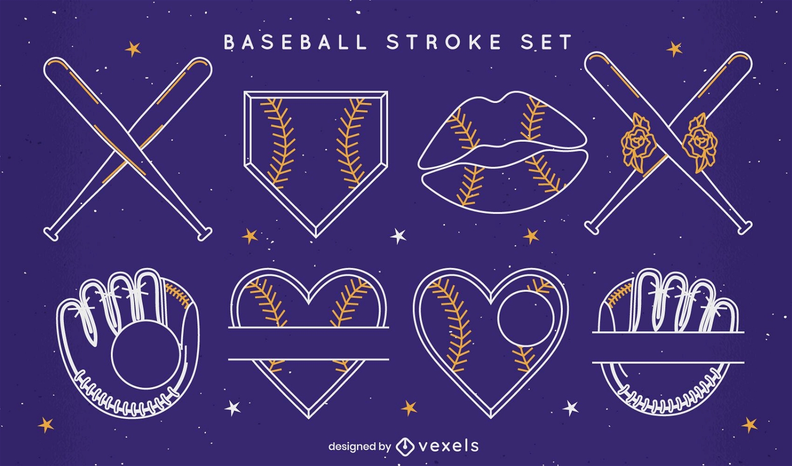 Elemente des Baseballschlagabzeichens