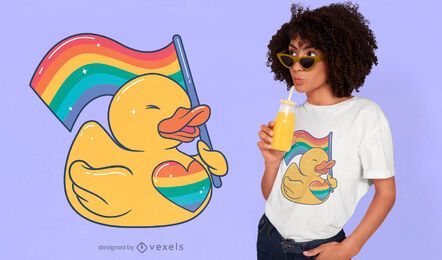 Lgbt rubber duck t-shirt design
