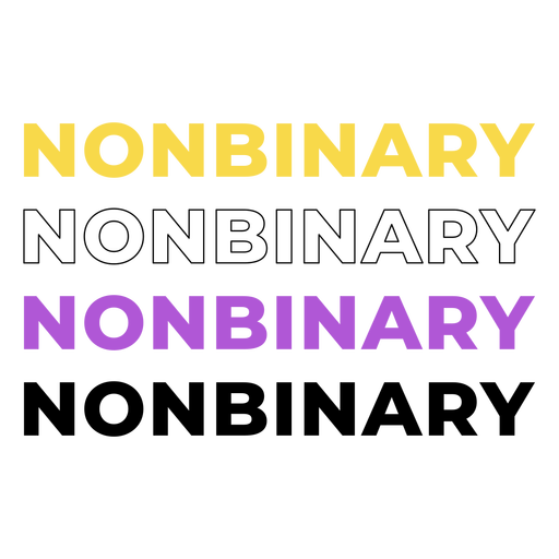 Nonbinary badge PNG Design