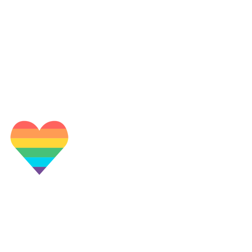 Small pride heart flat PNG Design