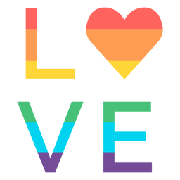 Distintivo de arco-íris de amor Transparent PNG