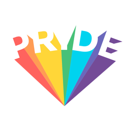 Pride rainbow sign cut out PNG Design
