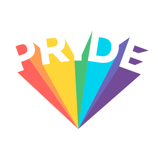 Pride-Regenbogenschild ausgeschnitten