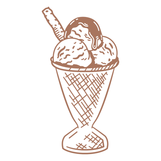 Ice cream high contrast PNG Design