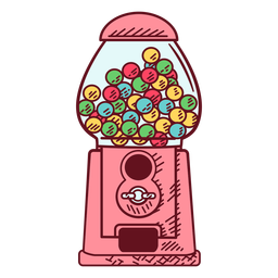 Curso de cor da máquina de chiclete Desenho PNG