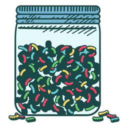 Glas Streusel Farbstrich PNG-Design