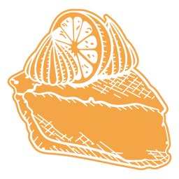 Zitronenkuchen ausgeschnitten PNG-Design
