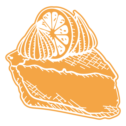 Bolo de torta de limão cortado Desenho PNG