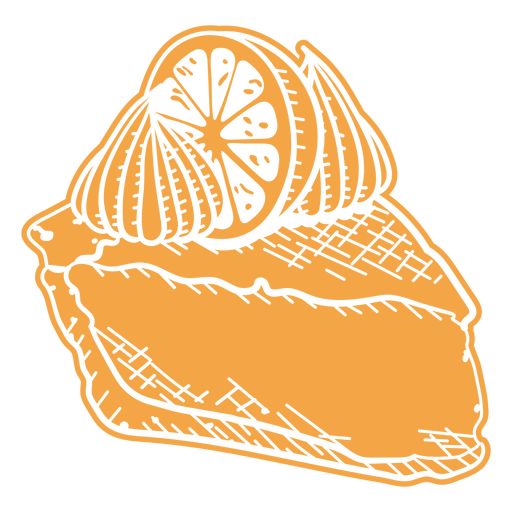 Lemon pie cake cut out PNG Design