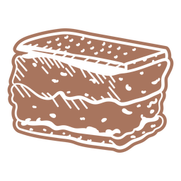 Smore candy corte dibujado a mano Diseño PNG