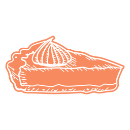 Tarta de calabaza tradicional cortada Diseño PNG