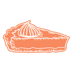 Traditional pumpkin pie cut out Transparent PNG