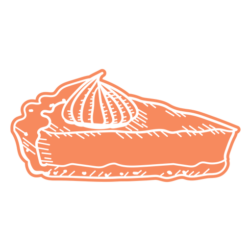 Tarta de calabaza tradicional cortada Diseño PNG