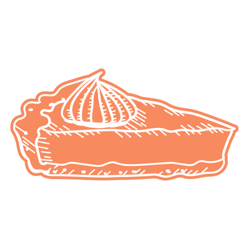 Torta de abóbora tradicional cortada Desenho PNG