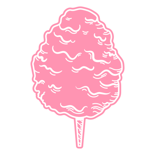 Pink cotton candy cut out PNG Design