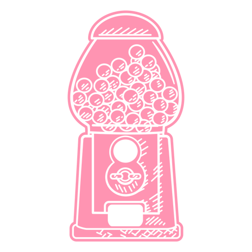 Pink gumball machine cut out PNG Design