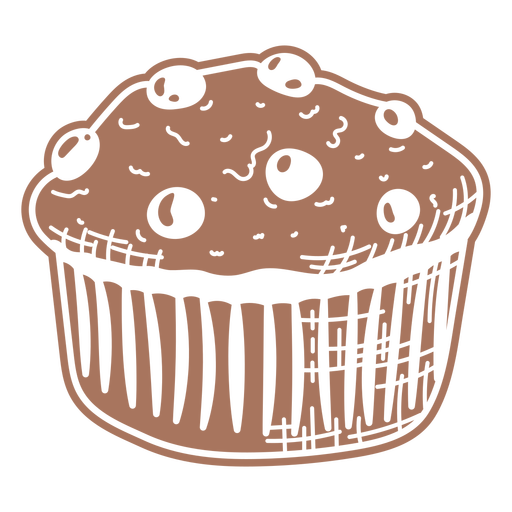 Schokoladenstückchen-Muffin ausgeschnitten PNG-Design