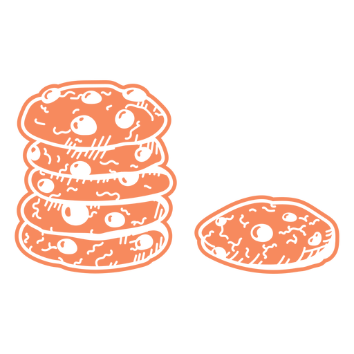 Cookies candy hand drawn cut out PNG Design