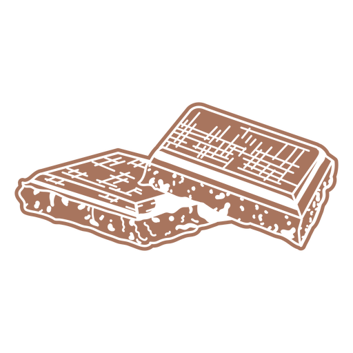 Doces de chocolate desenhados à mão cortados Desenho PNG