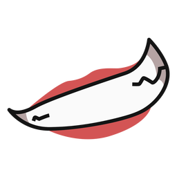 Anime Lächeln Farbstrich PNG-Design