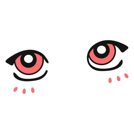 Design PNG E SVG De Grande Derrame De Olhos De Anime Para Camisetas