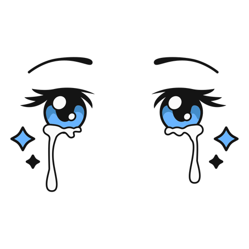 crying cartoon eyes