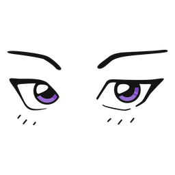 Lila Anime-Augen PNG-Design
