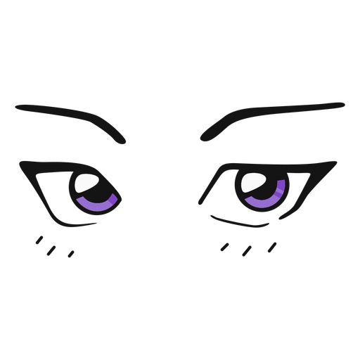 Purple anime eyes PNG Design