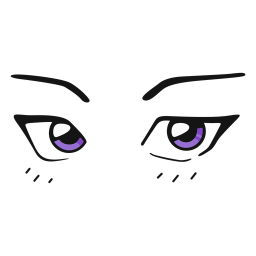 Anime Character Purple Eyes Expression, Cartoon Characters, Eye, Character  PNG Transparent Clipart Image and PSD File for Free Download