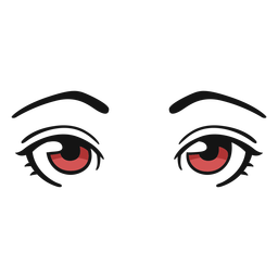 Diseño PNG Y SVG De Ojos Rojos De Anime Cansados Para Camisetas Diseño PNG Y SVG De Ojos Rojos De Anime Cansados Para Camisetas