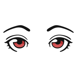 Vetores de Olhos De Anime Olhos Vermelhos Sobre Fundo Branco Rosto