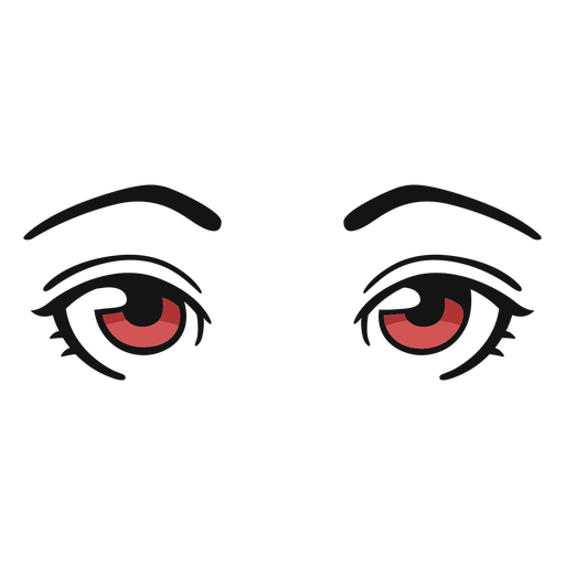 Angry Female Anime Eye Illustration PNG & SVG Design For T-Shirts